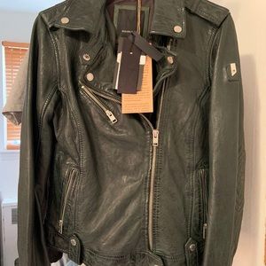 Green leather jacket